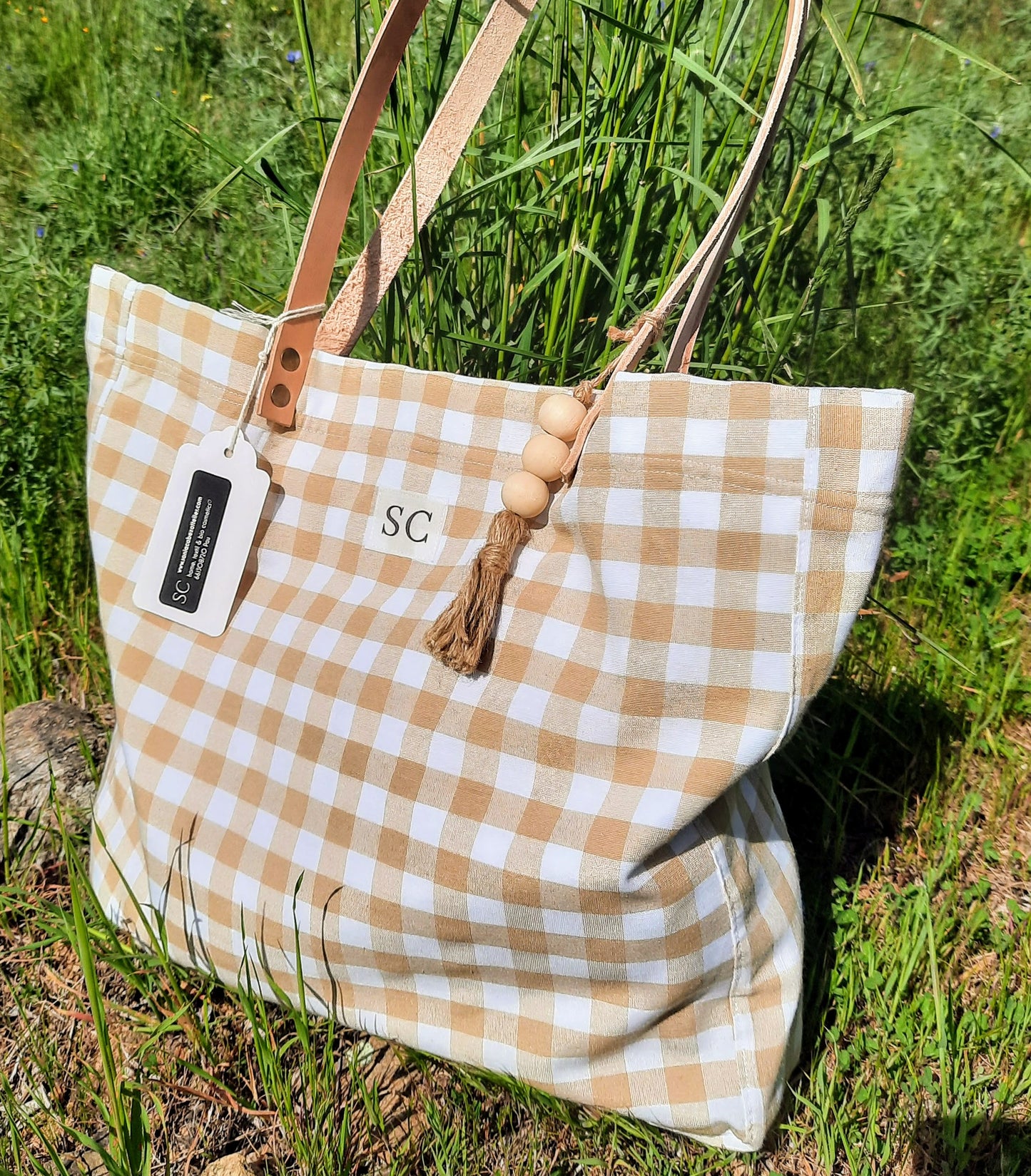 Tote Grande "VICHYTO'S" Beige