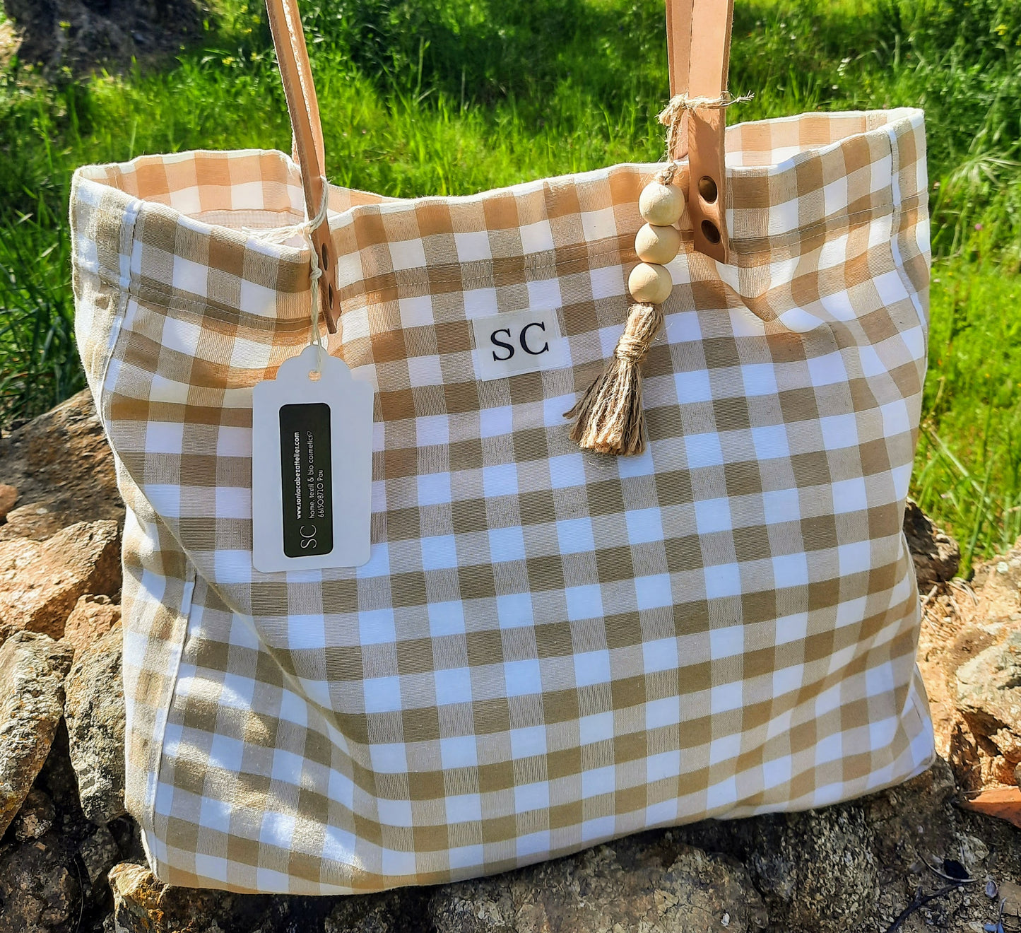 Tote Grande "VICHYTO'S" Beige