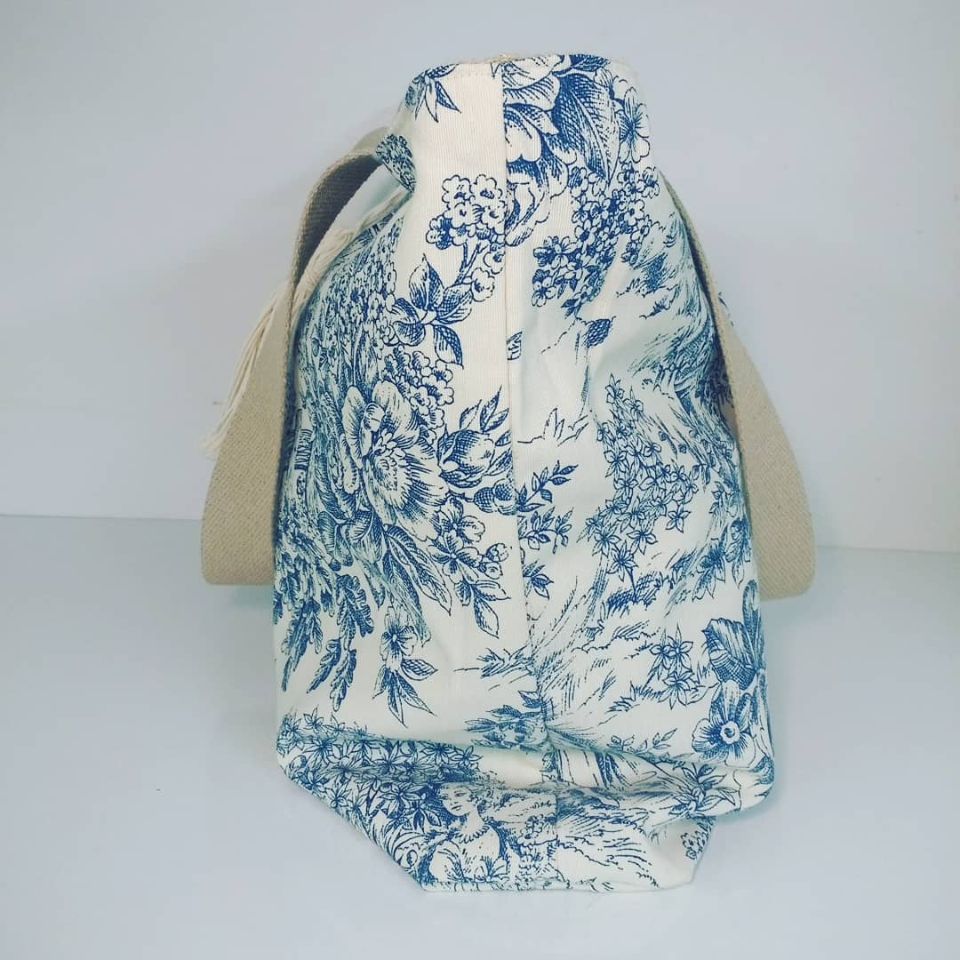<transcy>Toile Provence Réversible Bleu</transcy>